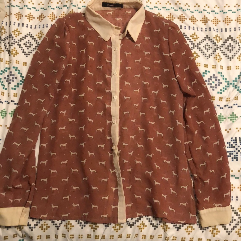 Blouse with dog design